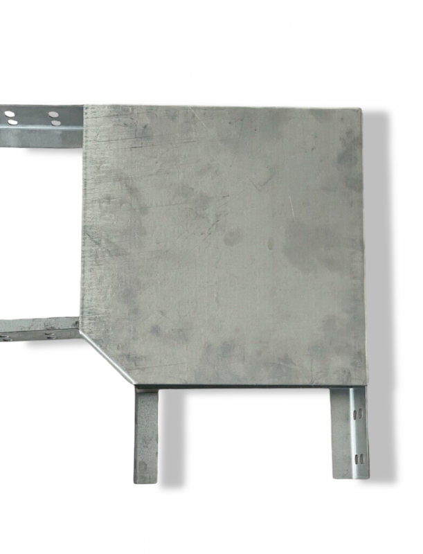  90° Bogen Winkel inkl. Deckel + 4 passende Schrauben galvanisch verzinkt 200mm