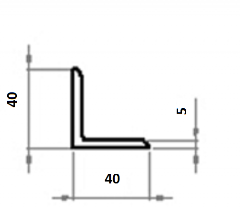 ST 37 Winkeleisen 40x40x5 verz einseitig Längst gelocht (40x9)