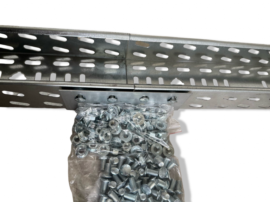 12m Kabelbahn 100x60mm verzinkt inkl. 14 Verbinder und 56 Schrauben