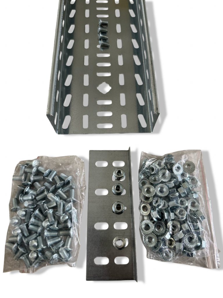 12m Kabelbahn 150x60mm verzinkt inkl. 14 Verbinder und 56 Schrauben