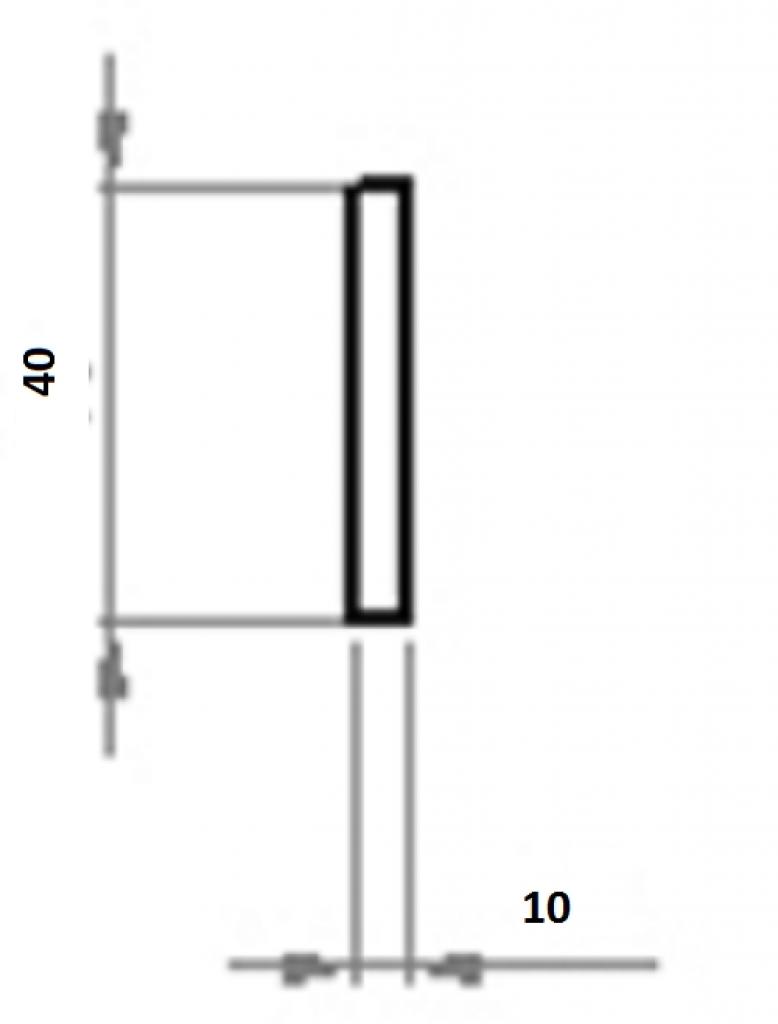 ST 37 Flacheisen verz 40x10 gelocht LL40x9