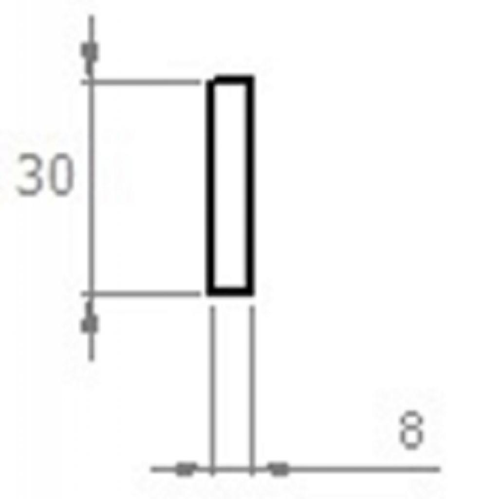 ST 37 Flacheisen verz 30x8 gelocht 30x9